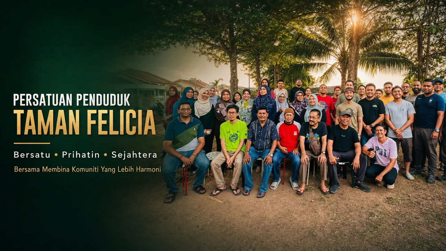 Ahli Persatuan Penduduk Taman Felicia berkumpul dalam aktiviti komuniti